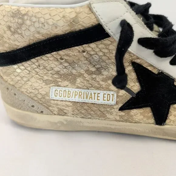 Golden Goose Midstar Private Edition LTD 01/276 Sneakers Snakeskin Womens Size - Picture 14 of 16